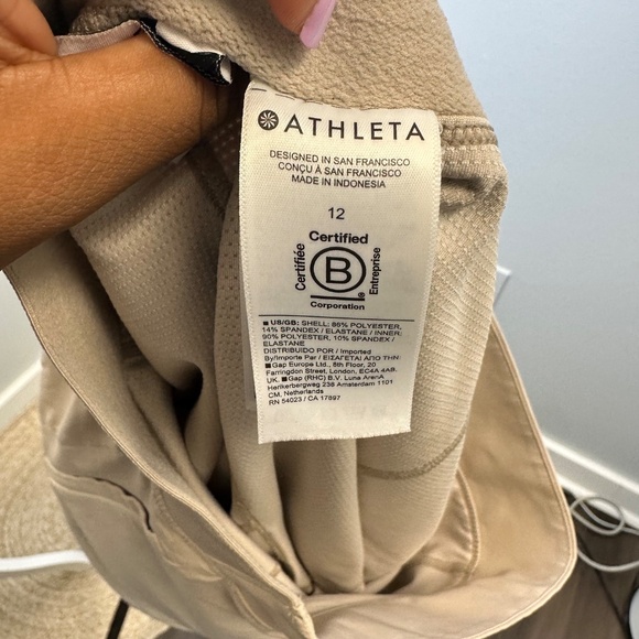 Athleta Khaki Brooklyn Mid Rise Skort size 12 - Picture 6 of 7